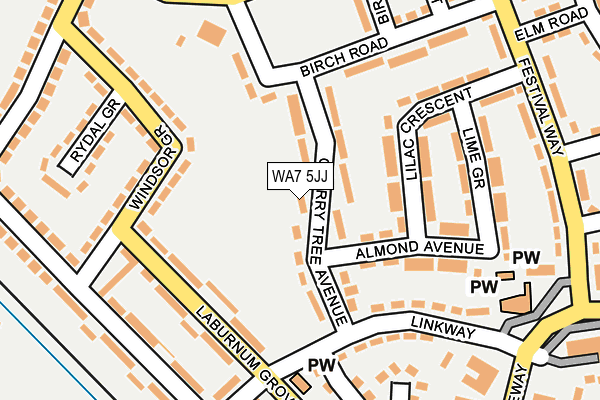WA7 5JJ map - OS OpenMap – Local (Ordnance Survey)