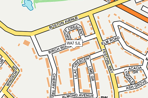 WA7 5JL map - OS OpenMap – Local (Ordnance Survey)