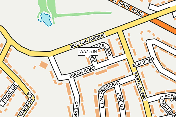 WA7 5JN map - OS OpenMap – Local (Ordnance Survey)