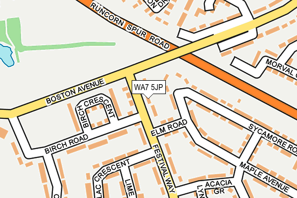 WA7 5JP map - OS OpenMap – Local (Ordnance Survey)
