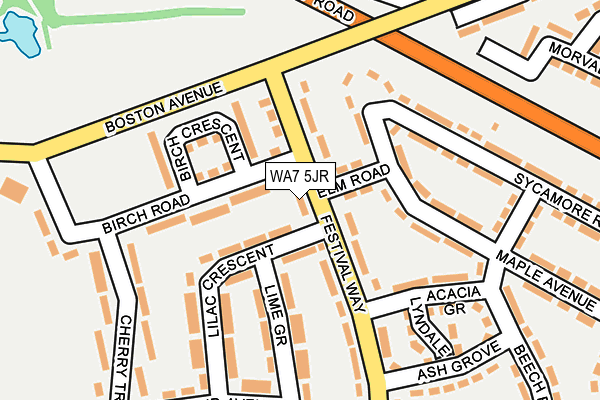 WA7 5JR map - OS OpenMap – Local (Ordnance Survey)