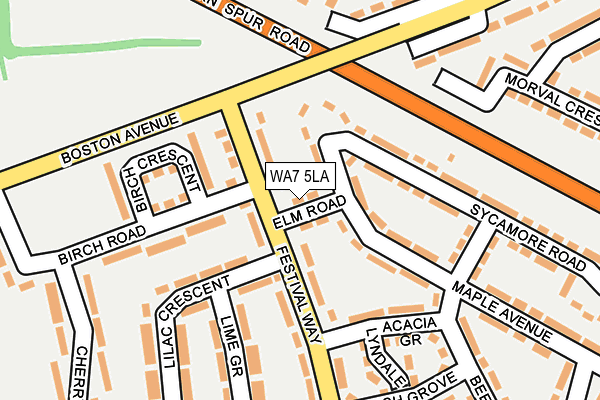 WA7 5LA map - OS OpenMap – Local (Ordnance Survey)