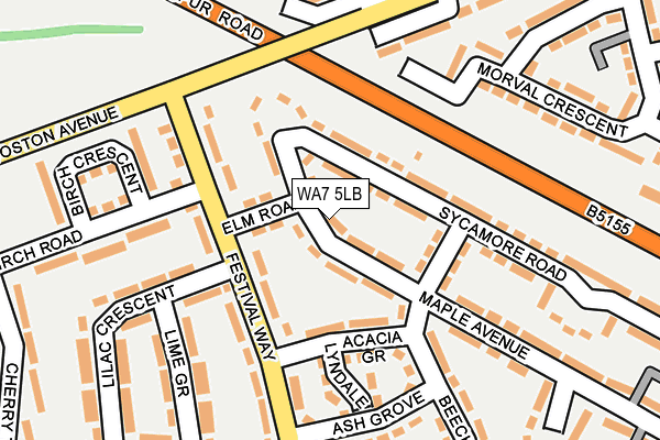 WA7 5LB map - OS OpenMap – Local (Ordnance Survey)