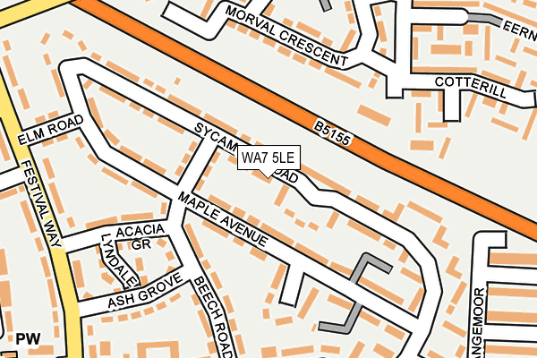 WA7 5LE map - OS OpenMap – Local (Ordnance Survey)
