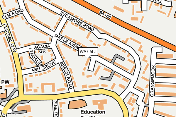 WA7 5LJ map - OS OpenMap – Local (Ordnance Survey)
