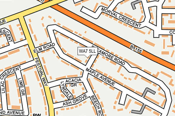 WA7 5LL map - OS OpenMap – Local (Ordnance Survey)