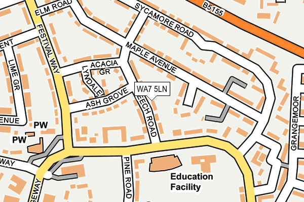 WA7 5LN map - OS OpenMap – Local (Ordnance Survey)