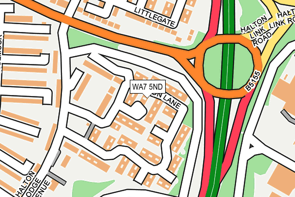 WA7 5ND map - OS OpenMap – Local (Ordnance Survey)