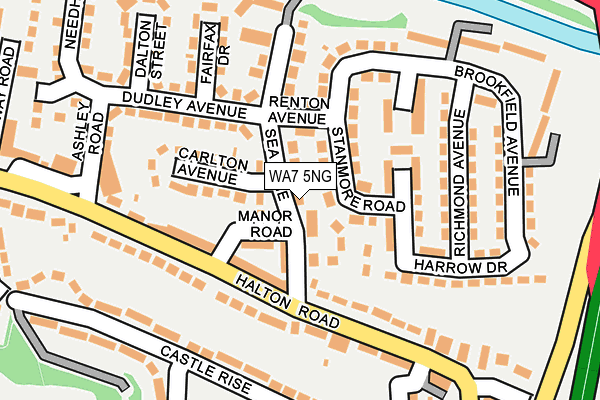 WA7 5NG map - OS OpenMap – Local (Ordnance Survey)