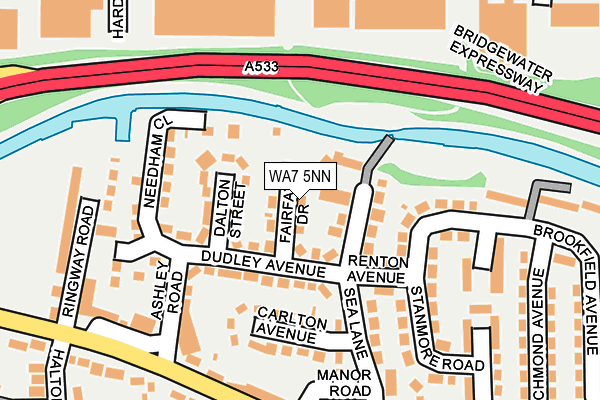 WA7 5NN map - OS OpenMap – Local (Ordnance Survey)