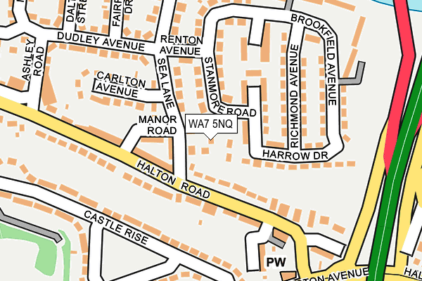 WA7 5NQ map - OS OpenMap – Local (Ordnance Survey)
