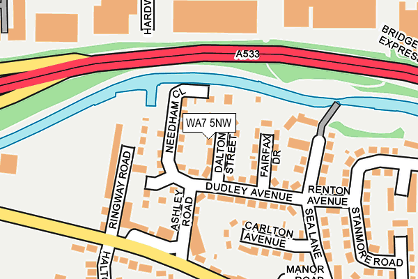 WA7 5NW map - OS OpenMap – Local (Ordnance Survey)