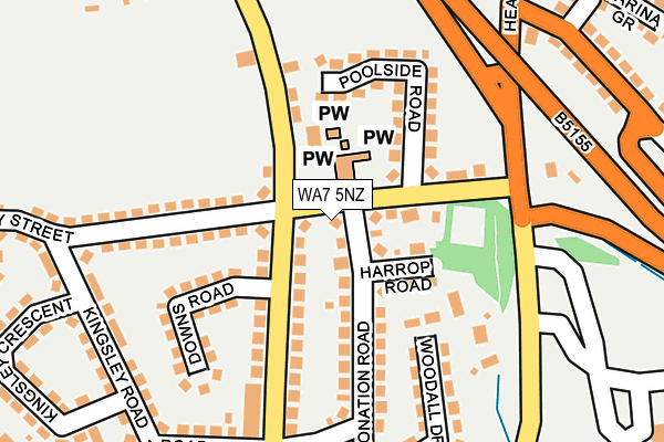 WA7 5NZ map - OS OpenMap – Local (Ordnance Survey)
