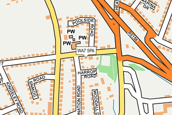 WA7 5PA map - OS OpenMap – Local (Ordnance Survey)