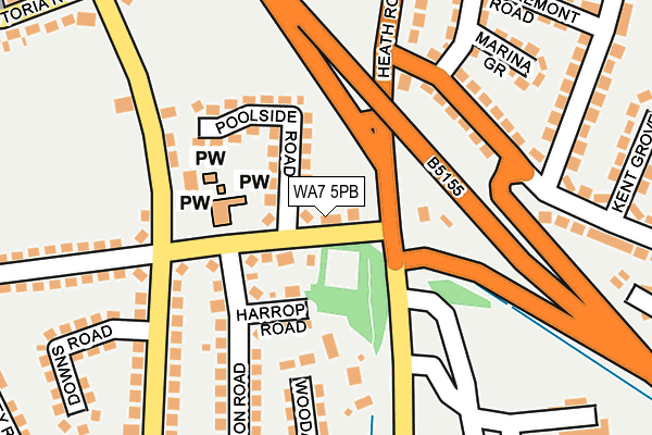 WA7 5PB map - OS OpenMap – Local (Ordnance Survey)