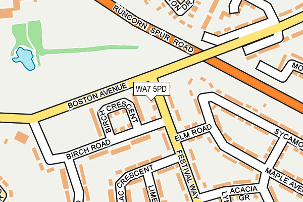 WA7 5PD map - OS OpenMap – Local (Ordnance Survey)