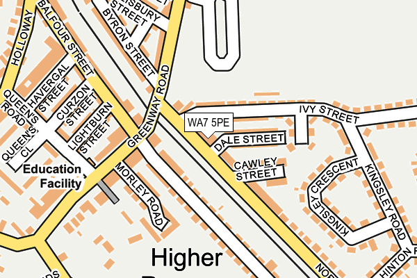 WA7 5PE map - OS OpenMap – Local (Ordnance Survey)
