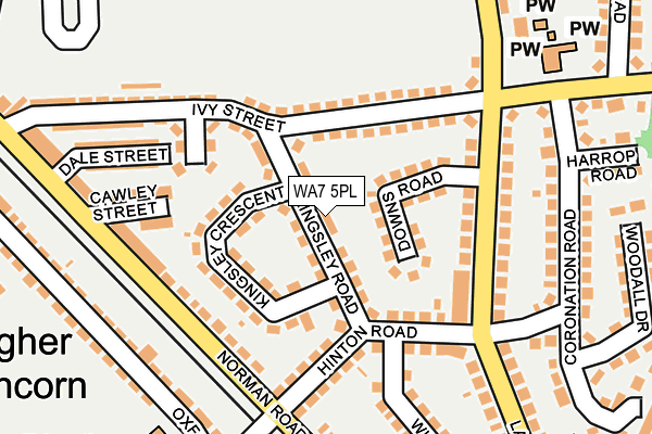 WA7 5PL map - OS OpenMap – Local (Ordnance Survey)