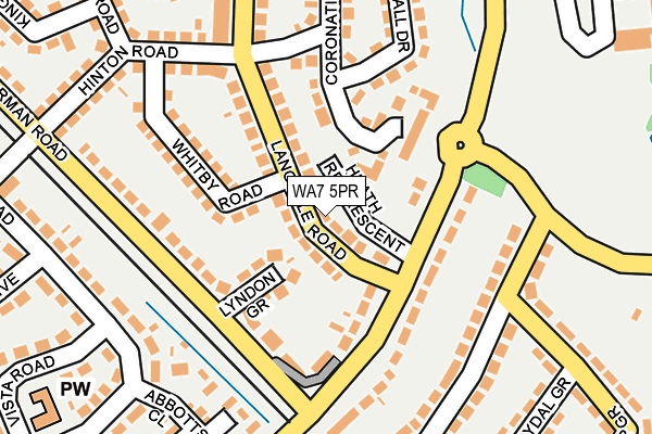 WA7 5PR map - OS OpenMap – Local (Ordnance Survey)