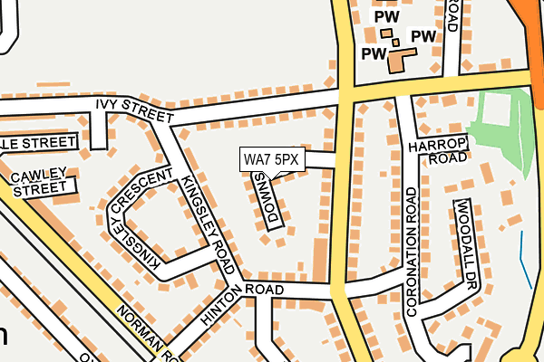 WA7 5PX map - OS OpenMap – Local (Ordnance Survey)