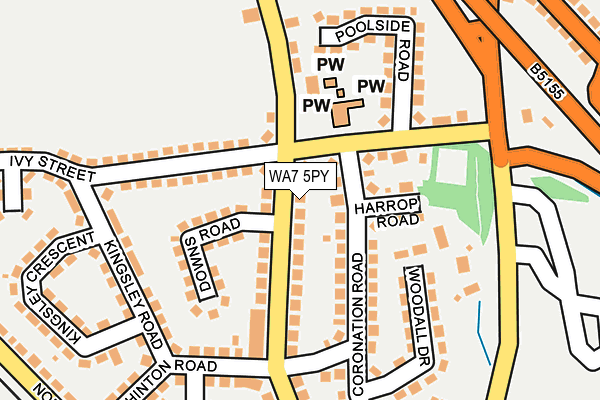 WA7 5PY map - OS OpenMap – Local (Ordnance Survey)