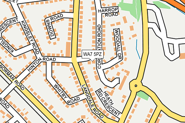 WA7 5PZ map - OS OpenMap – Local (Ordnance Survey)