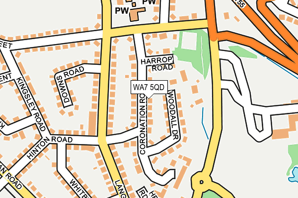 WA7 5QD map - OS OpenMap – Local (Ordnance Survey)
