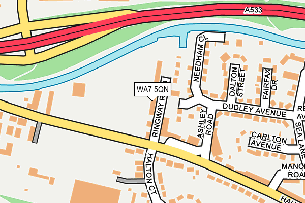WA7 5QN map - OS OpenMap – Local (Ordnance Survey)