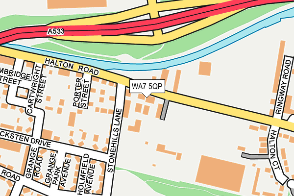 WA7 5QP map - OS OpenMap – Local (Ordnance Survey)