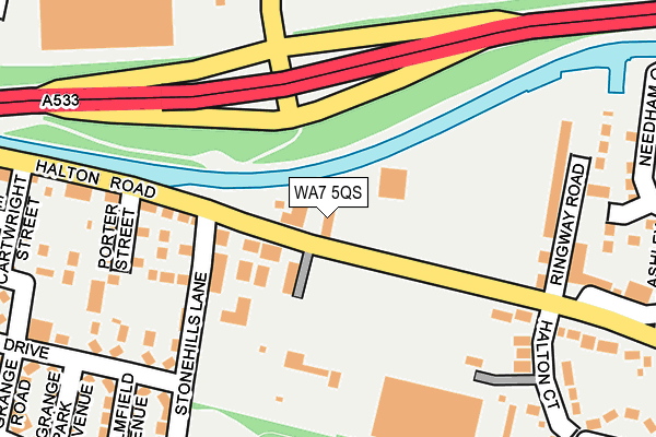 WA7 5QS map - OS OpenMap – Local (Ordnance Survey)