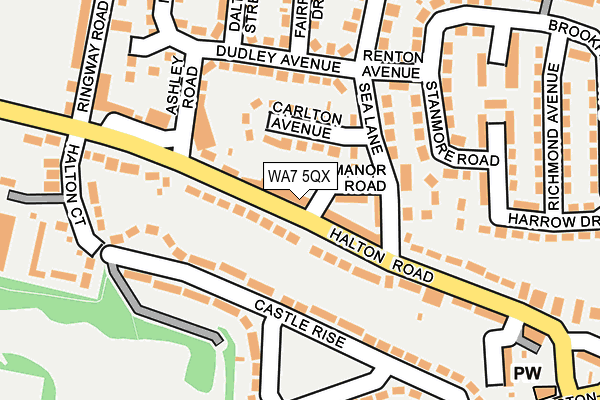 WA7 5QX map - OS OpenMap – Local (Ordnance Survey)