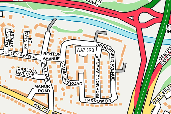 WA7 5RB map - OS OpenMap – Local (Ordnance Survey)