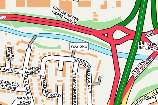 WA7 5RE map - OS OpenMap – Local (Ordnance Survey)