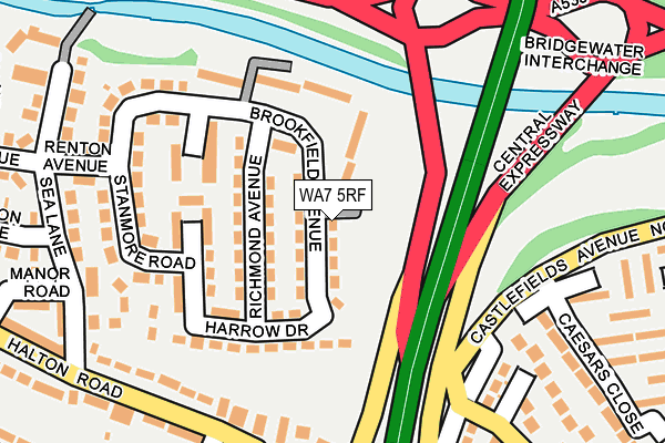 WA7 5RF map - OS OpenMap – Local (Ordnance Survey)
