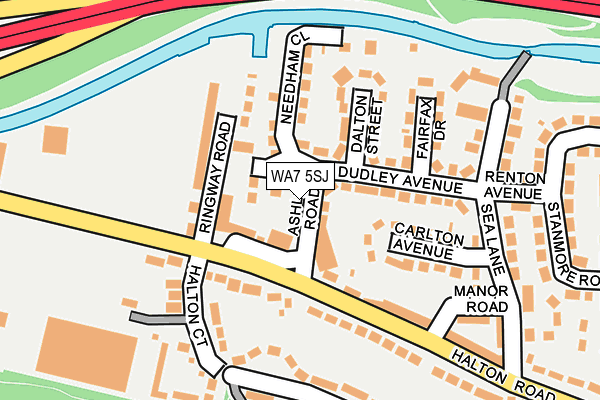 WA7 5SJ map - OS OpenMap – Local (Ordnance Survey)
