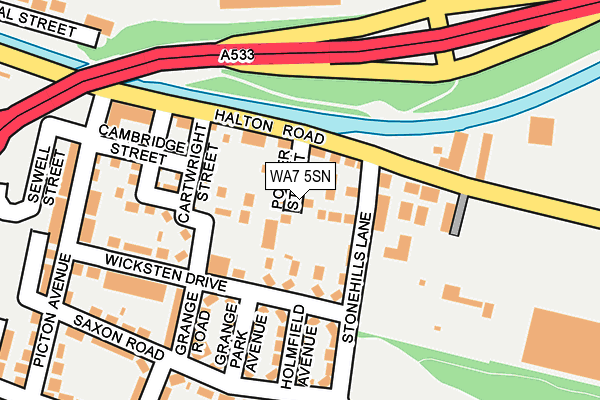 WA7 5SN map - OS OpenMap – Local (Ordnance Survey)