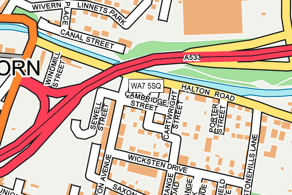 WA7 5SQ map - OS OpenMap – Local (Ordnance Survey)