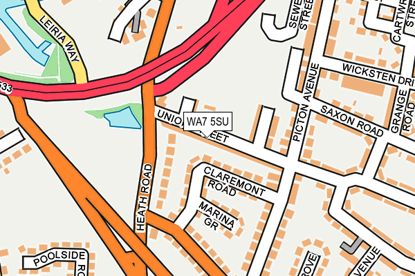 WA7 5SU map - OS OpenMap – Local (Ordnance Survey)
