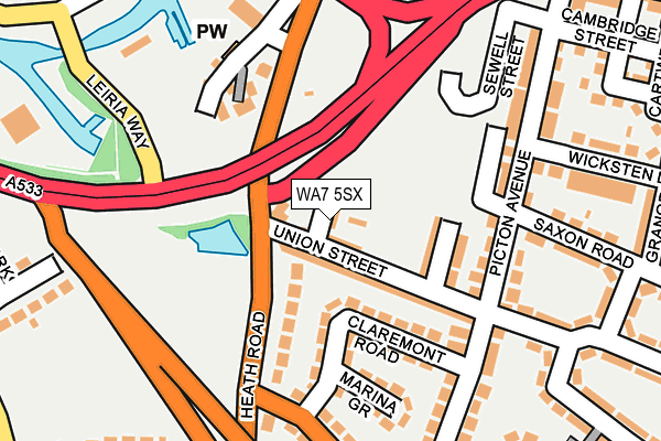 WA7 5SX map - OS OpenMap – Local (Ordnance Survey)