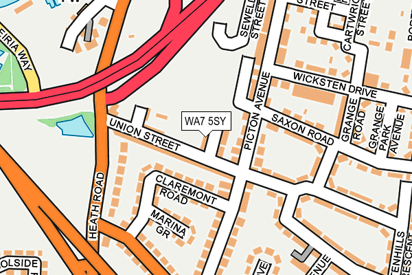 WA7 5SY map - OS OpenMap – Local (Ordnance Survey)
