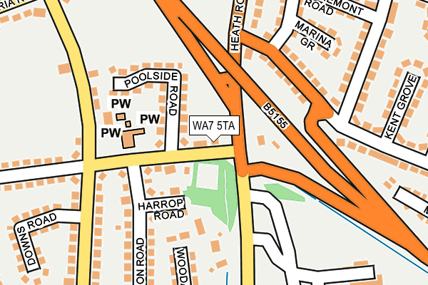WA7 5TA map - OS OpenMap – Local (Ordnance Survey)