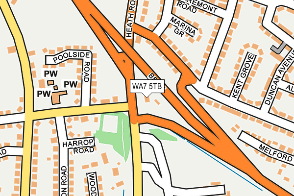 WA7 5TB map - OS OpenMap – Local (Ordnance Survey)
