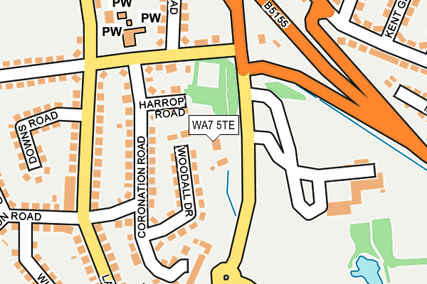 WA7 5TE map - OS OpenMap – Local (Ordnance Survey)