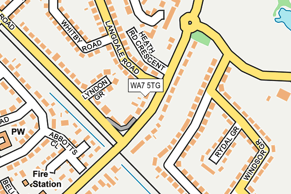 WA7 5TG map - OS OpenMap – Local (Ordnance Survey)