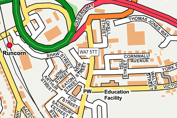 WA7 5TT map - OS OpenMap – Local (Ordnance Survey)