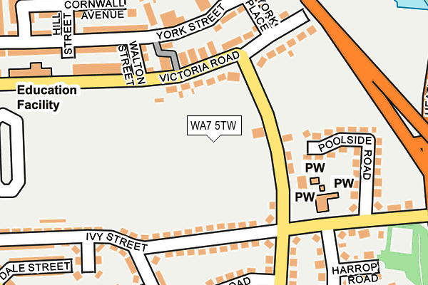 WA7 5TW map - OS OpenMap – Local (Ordnance Survey)