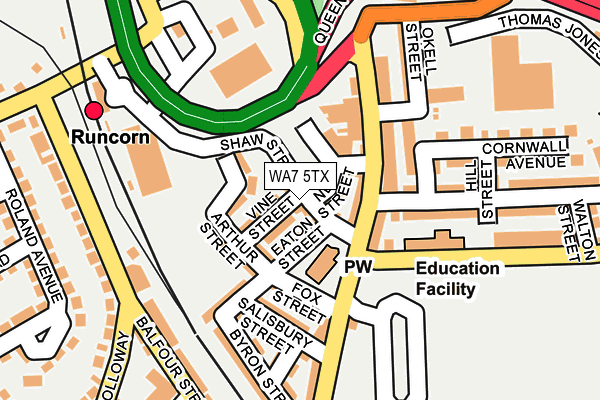 WA7 5TX map - OS OpenMap – Local (Ordnance Survey)