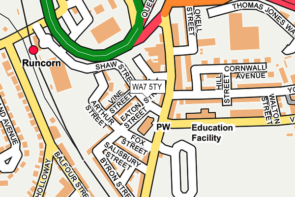 WA7 5TY map - OS OpenMap – Local (Ordnance Survey)