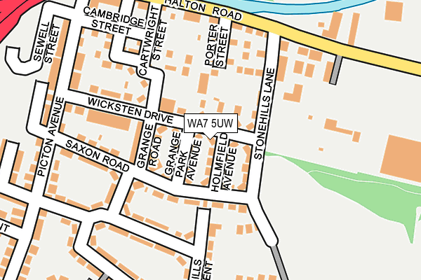 WA7 5UW map - OS OpenMap – Local (Ordnance Survey)