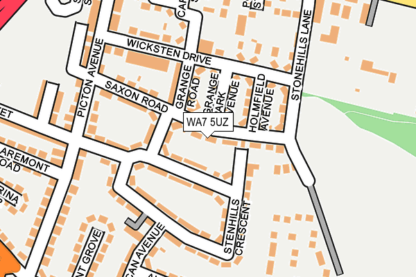 WA7 5UZ map - OS OpenMap – Local (Ordnance Survey)